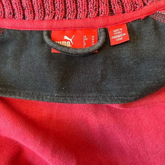 Puma Women's Black Bomber Jacket with Red Details - Picture 6 of 6